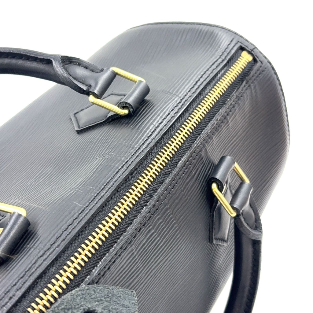 Louis Vuitton Speedy 25 Epi Noir Leather Black Handbag Gold — view 9