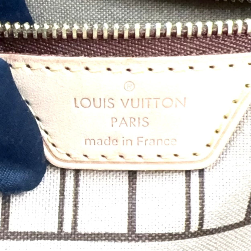 Louis Vuitton Neverfull PM Monogram Leather Brown Beige Tote Gold — view 4