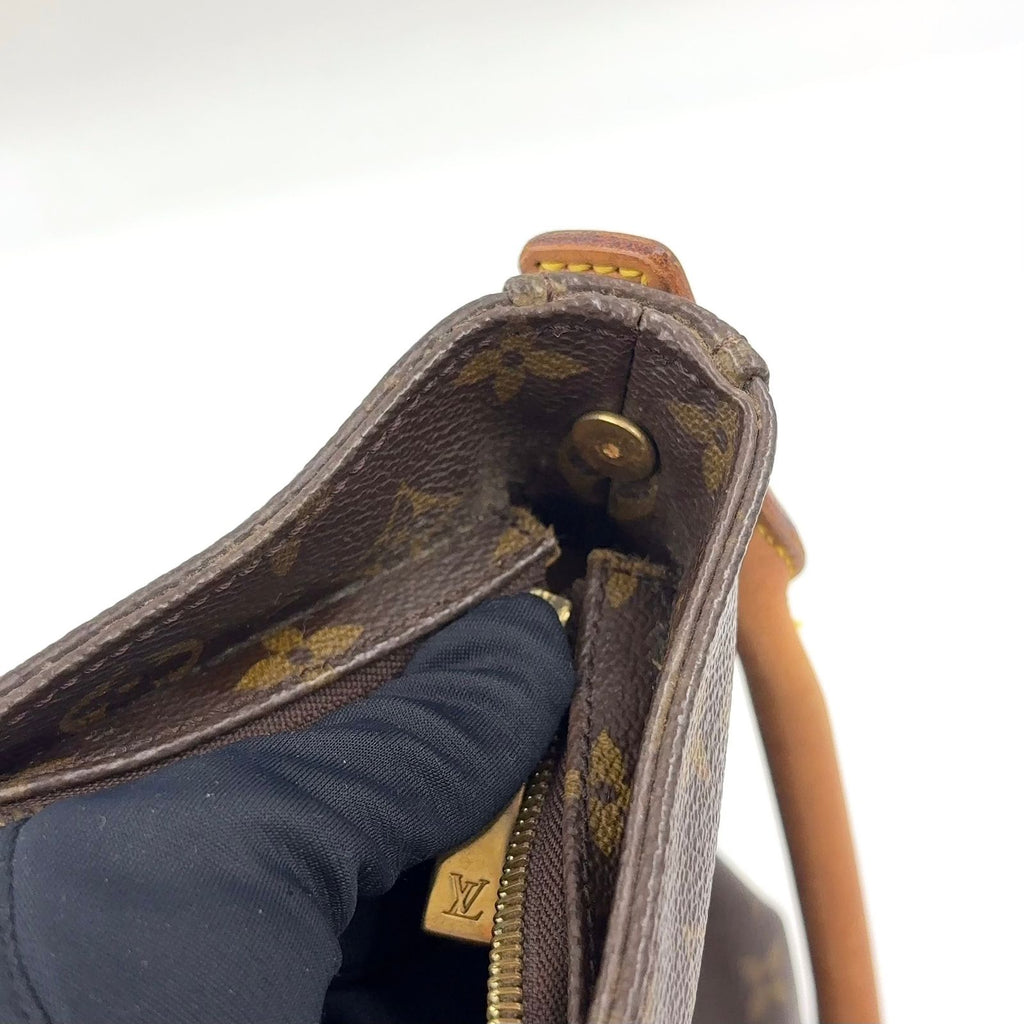 Louis Vuitton Looping GM Monogram Leather Brown Shoulder Bag Gold — view 9