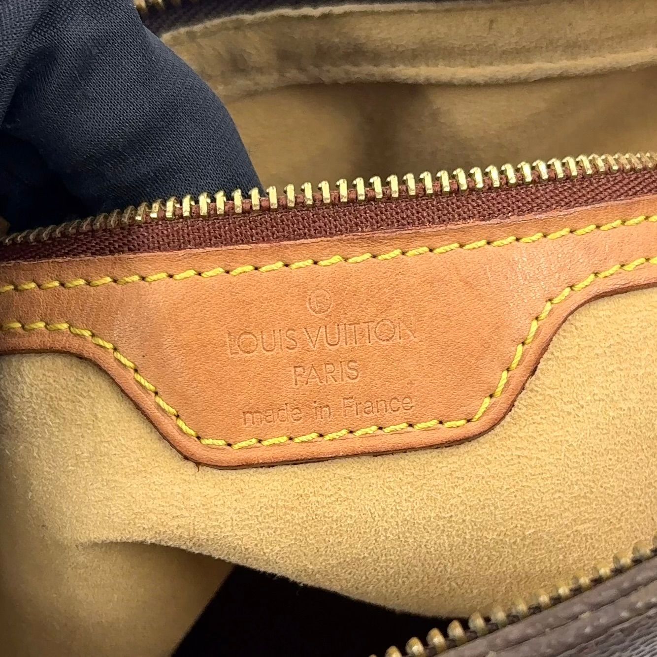 Louis Vuitton Looping GM Monogram Leather Brown Shoulder Bag Gold — view 4