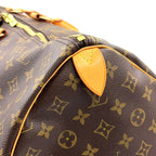 Louis Vuitton Keepall 60 Monogram Leather Brown Boston Bag Gold — view 7