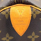 Louis Vuitton Speedy 30 Monogram Leather Brown Handbag Gold — view 4