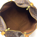 Louis Vuitton Keepall Bandouliere 50 Monogram Leather Brown Boston Bag Gold — view 3
