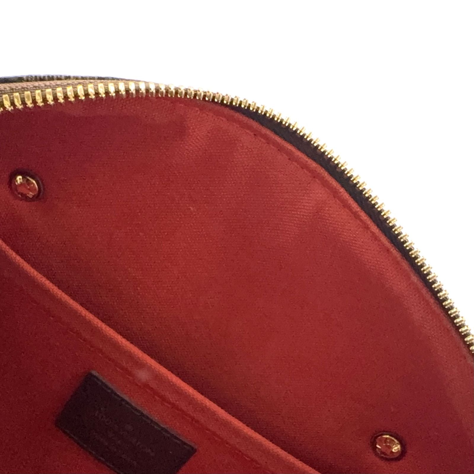 Louis Vuitton Riviera MM Damier Ebene Leather Brown Handbag Gold — view 6