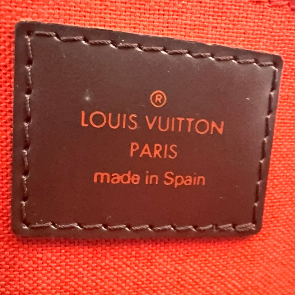 Louis Vuitton Riviera MM Damier Ebene Leather Brown Handbag Gold — view 4