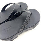 Gucci Thong Rubber Black Sandals — view 8