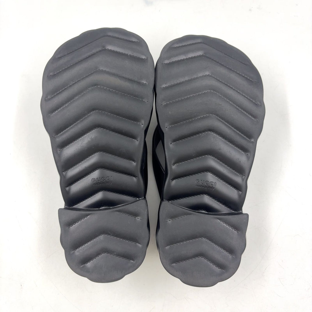 Gucci Thong Rubber Black Sandals — view 3