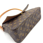 Louis Vuitton Mini Looping Monogram Shoulder Leather Brown Handbag Gold — view 9