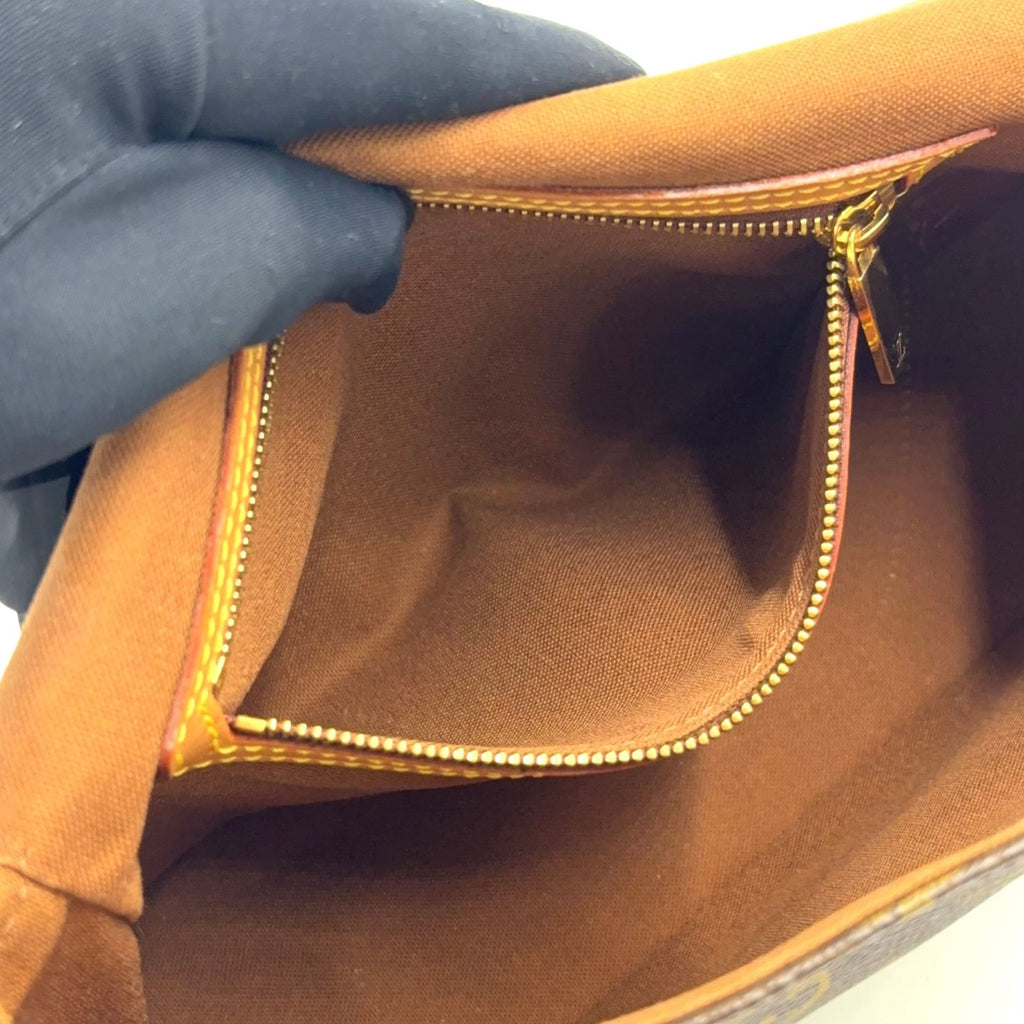 Louis Vuitton Mini Looping Monogram Shoulder Leather Brown Handbag Gold — view 5