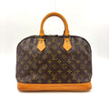 Louis Vuitton Alma PM Monogram Leather Brown Handbag Gold