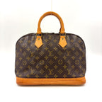 Louis Vuitton Alma PM Monogram Leather Brown Handbag Gold