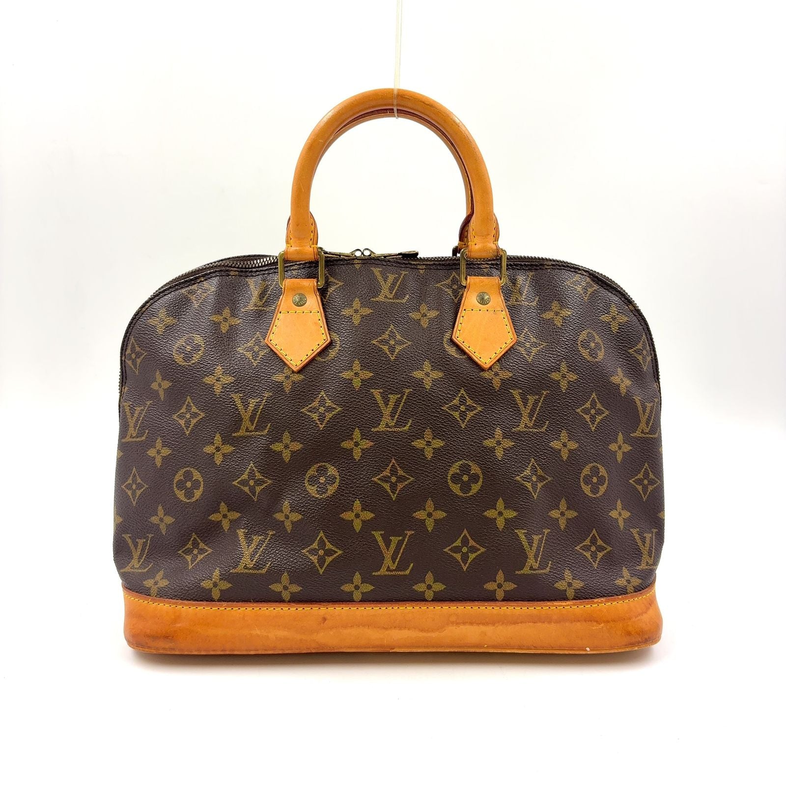 Louis Vuitton Alma PM Monogram Leather Brown Handbag Gold