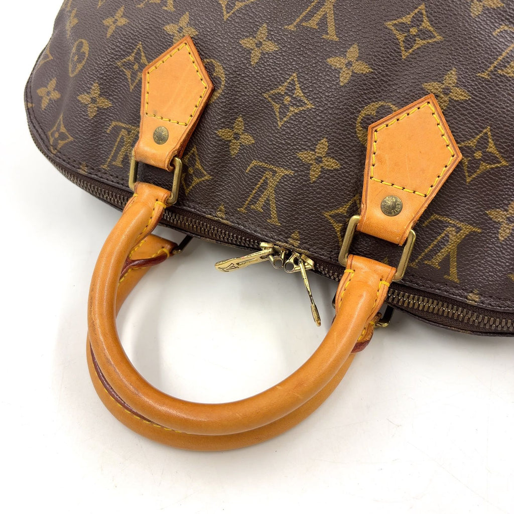 Louis Vuitton Alma PM Monogram Leather Brown Handbag Gold — view 5
