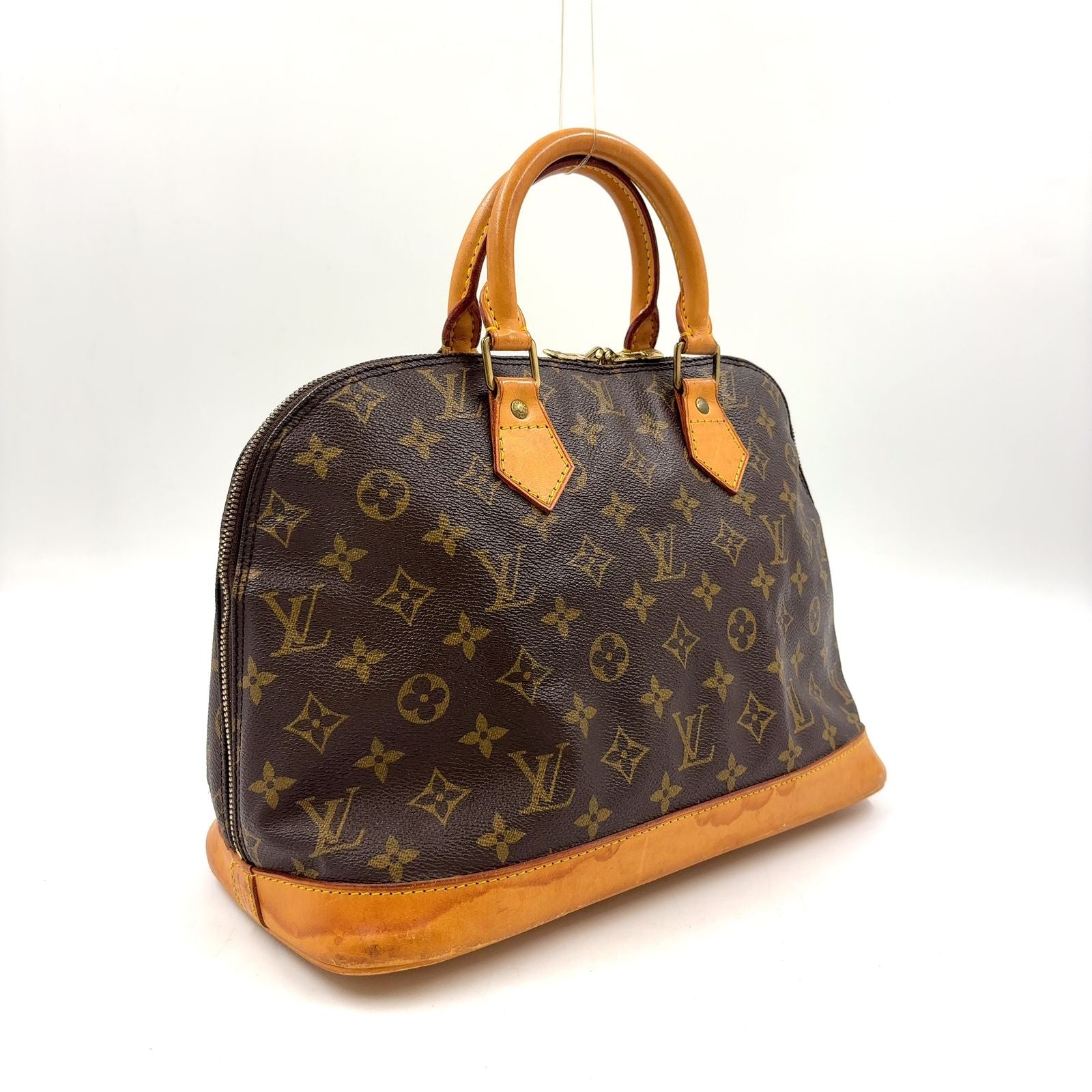 Louis Vuitton Alma PM Monogram Leather Brown Handbag Gold — view 2