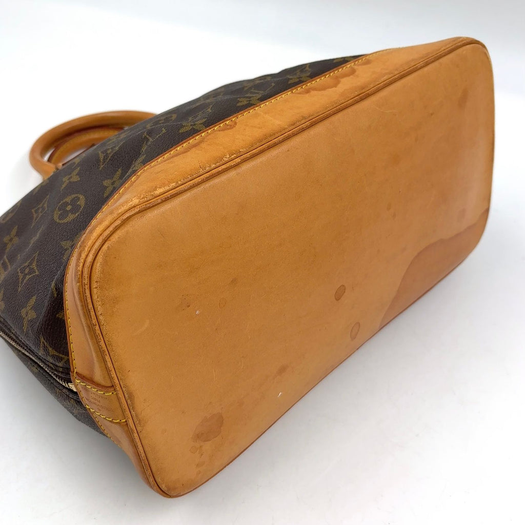 Louis Vuitton Alma PM Monogram Leather Brown Handbag Gold — view 8