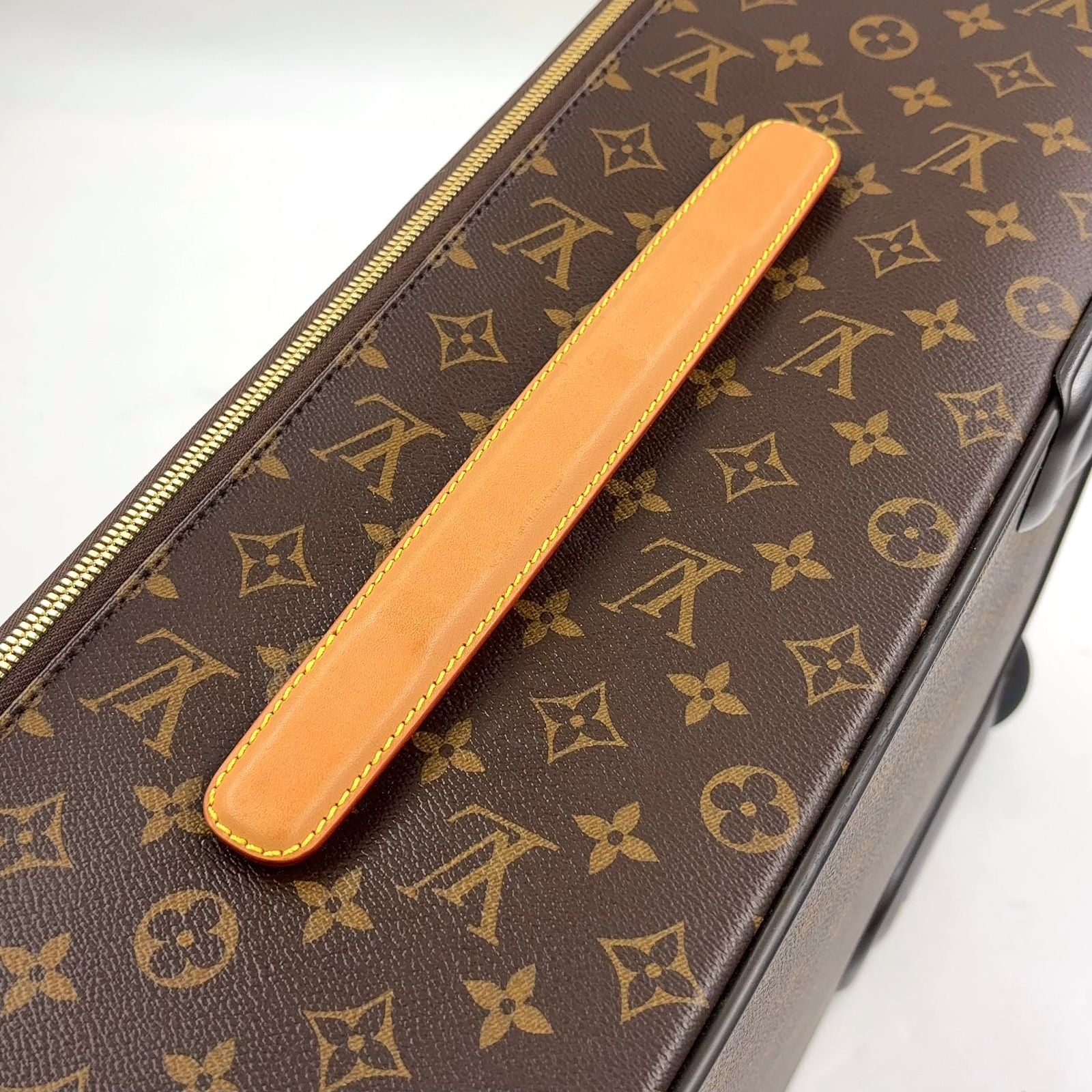 Louis Vuitton Pegase 45 Monogram Leather Brown Bag Gold — view 6