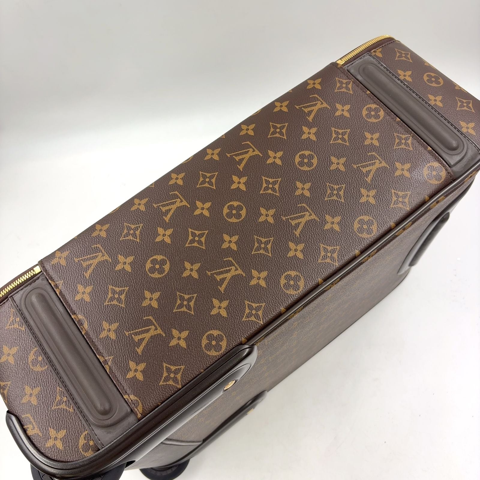 Louis Vuitton Pegase 45 Monogram Leather Brown Bag Gold — view 8