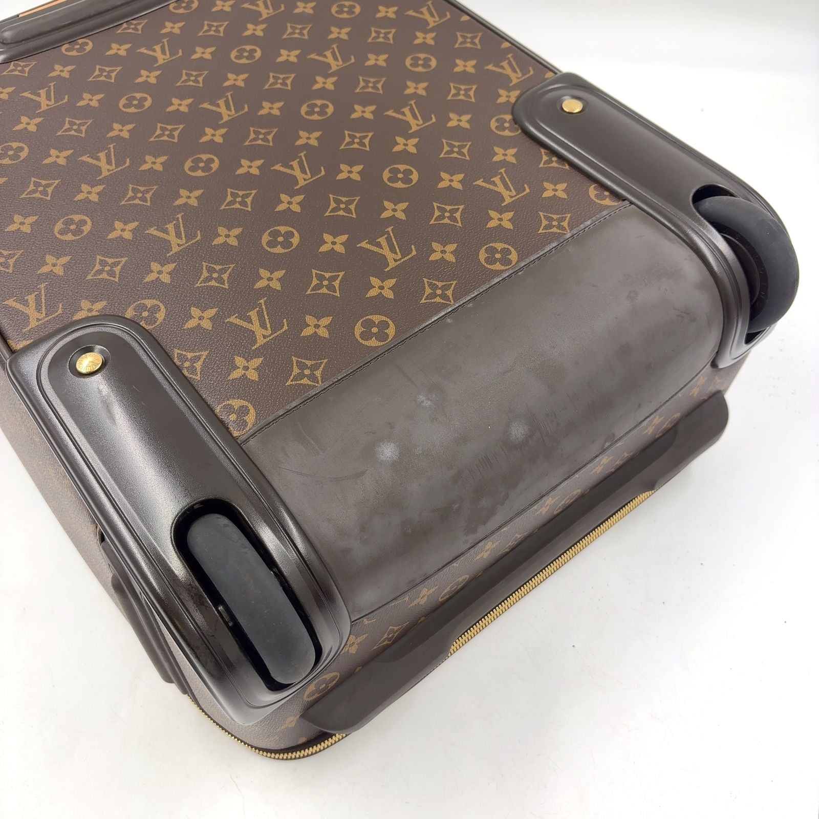 Louis Vuitton Pegase 45 Monogram Leather Brown Bag Gold — view 9