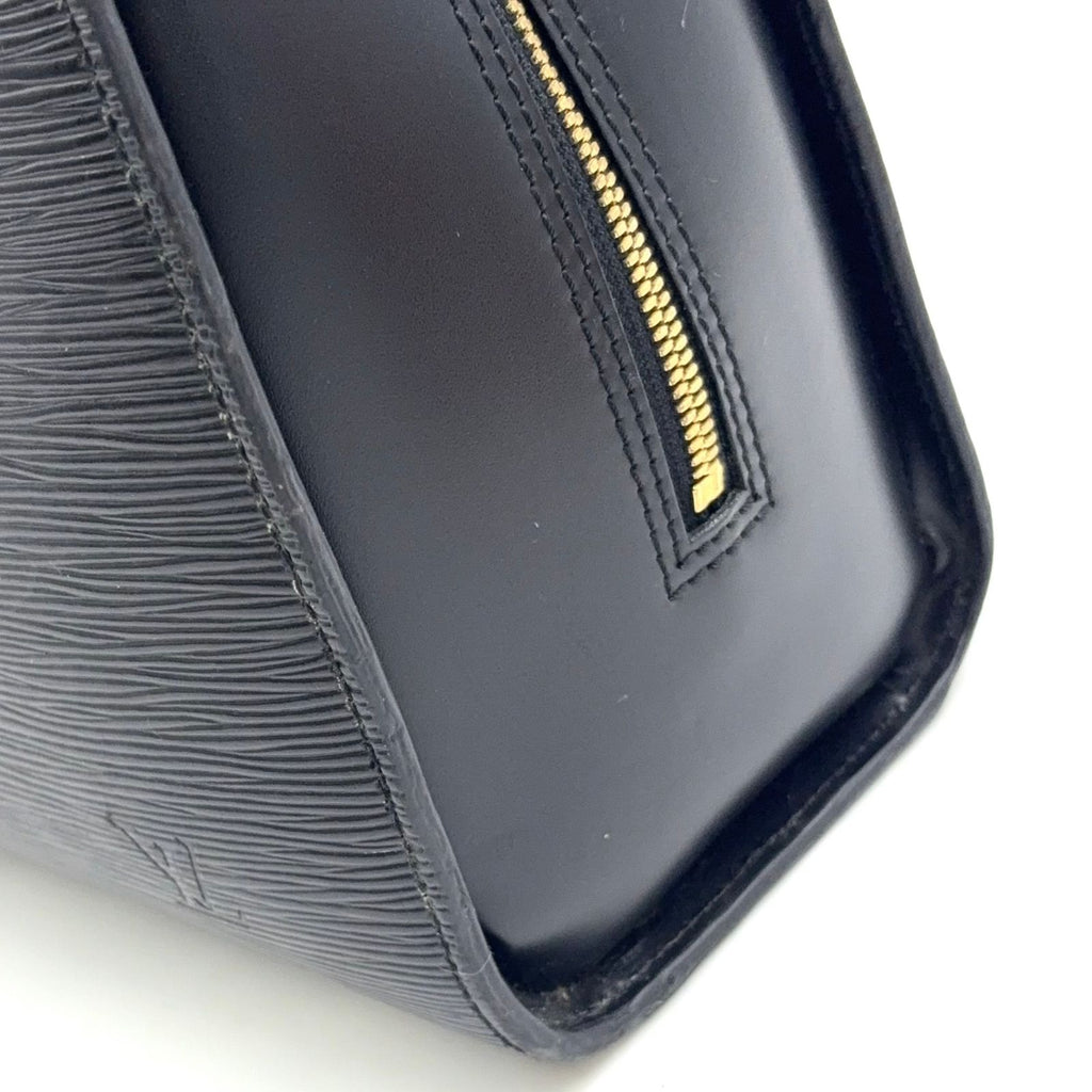 Louis Vuitton Sorbonne Epi Noir Leather Black Business Bag Gold — view 6