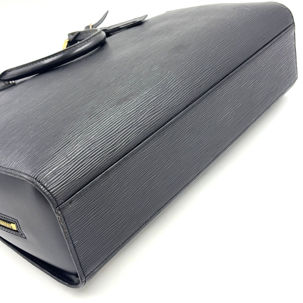 Louis Vuitton Sorbonne Epi Noir Leather Black Business Bag Gold — view 7