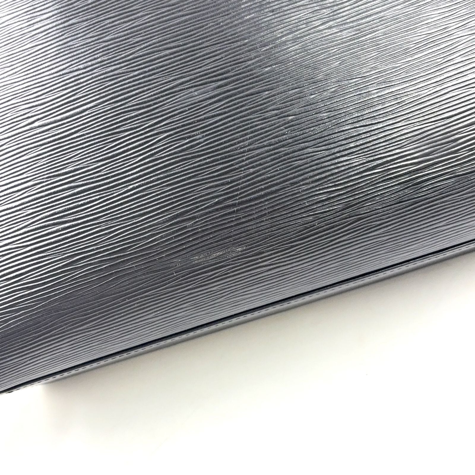 Louis Vuitton Sorbonne Epi Noir Leather Black Business Bag Gold — view 5