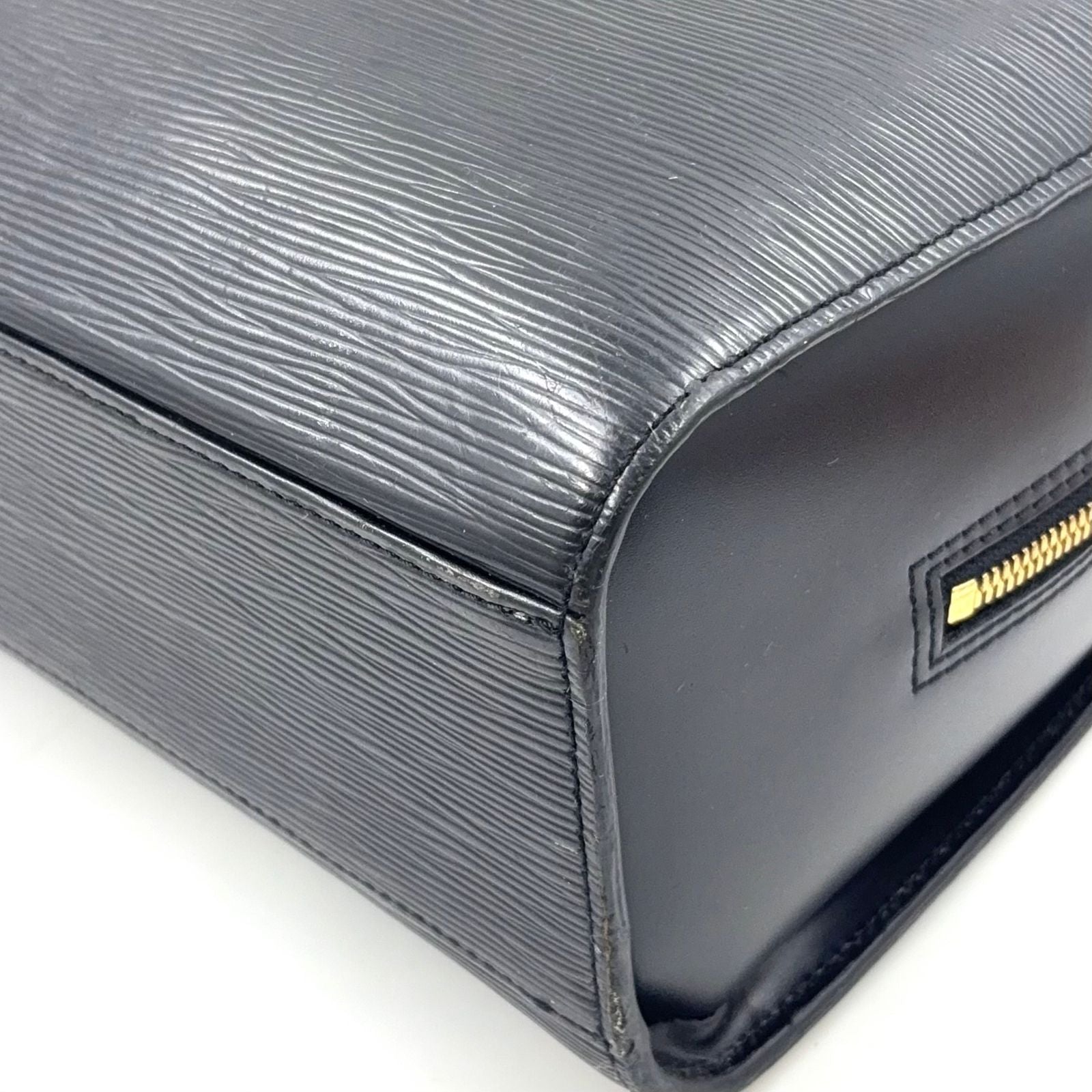 Louis Vuitton Sorbonne Epi Noir Leather Black Business Bag Gold — view 8