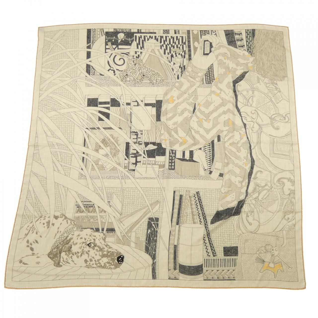Hermes Rendez Vous Chez Carre Shawl Scarf