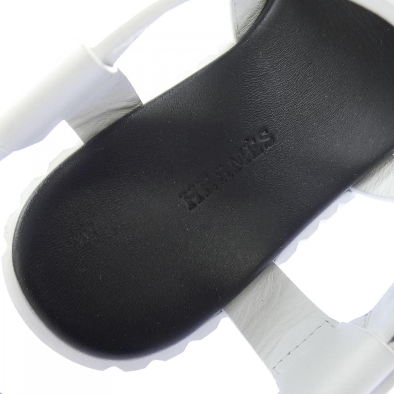 Hermes Everest Sandals White — view 6