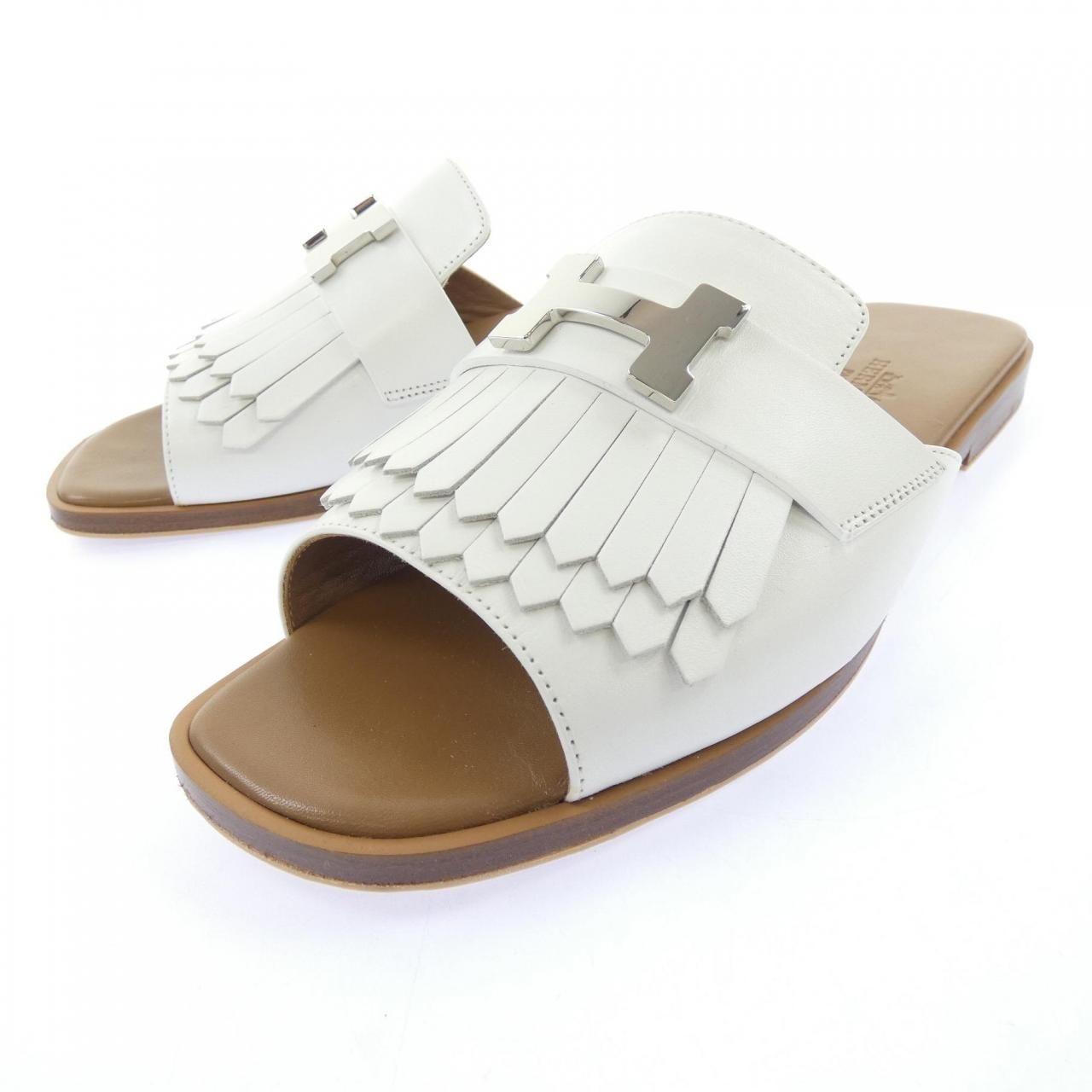 Hermes Auteuil Sandals White — view 3