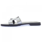 Hermes Oran Sandals Silver — view 2