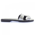 Hermes Oran Sandals Silver