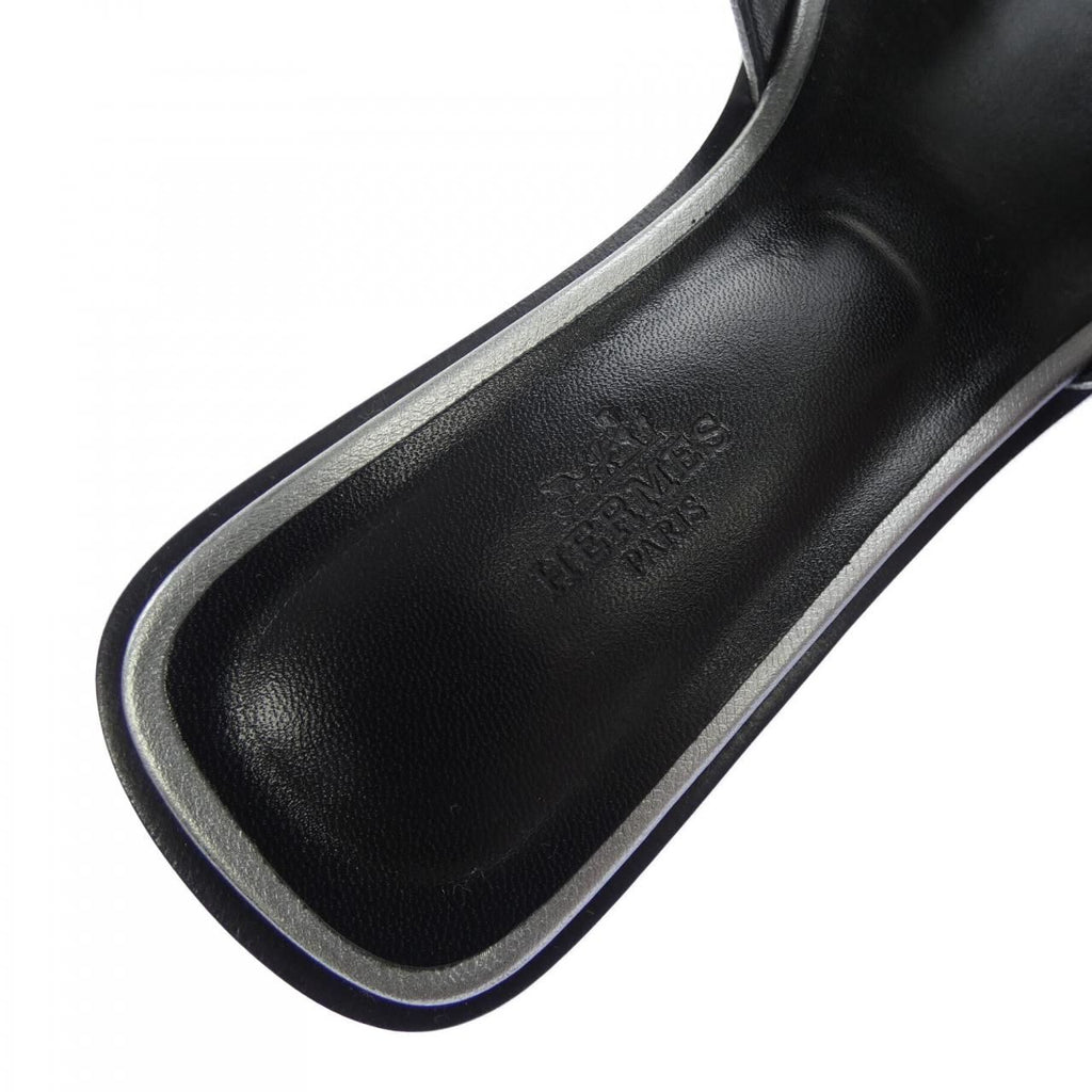 Hermes Oran Sandals Silver — view 6