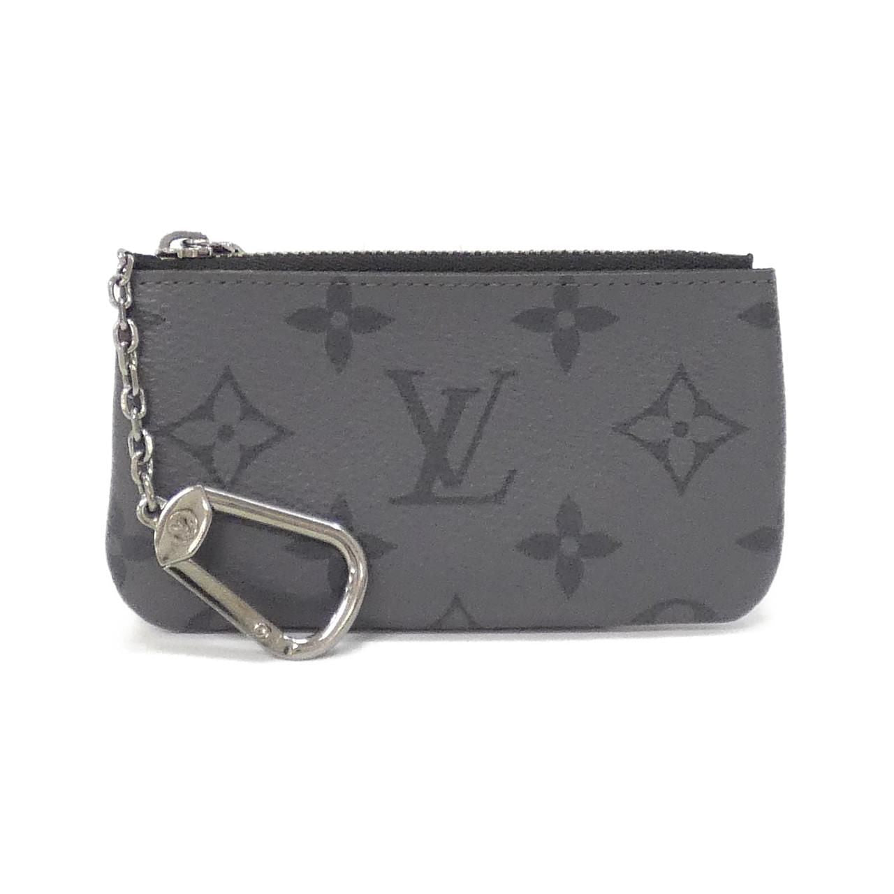 Louis Vuitton Monogram Eclipse Reverse Card Key Case Pochette Cles Coin &