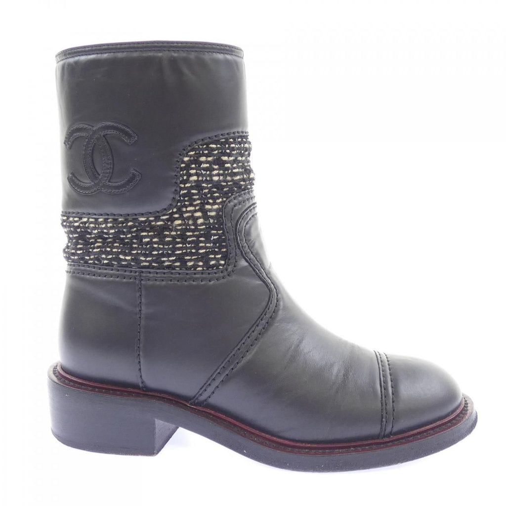 Chanel Short Boots Black