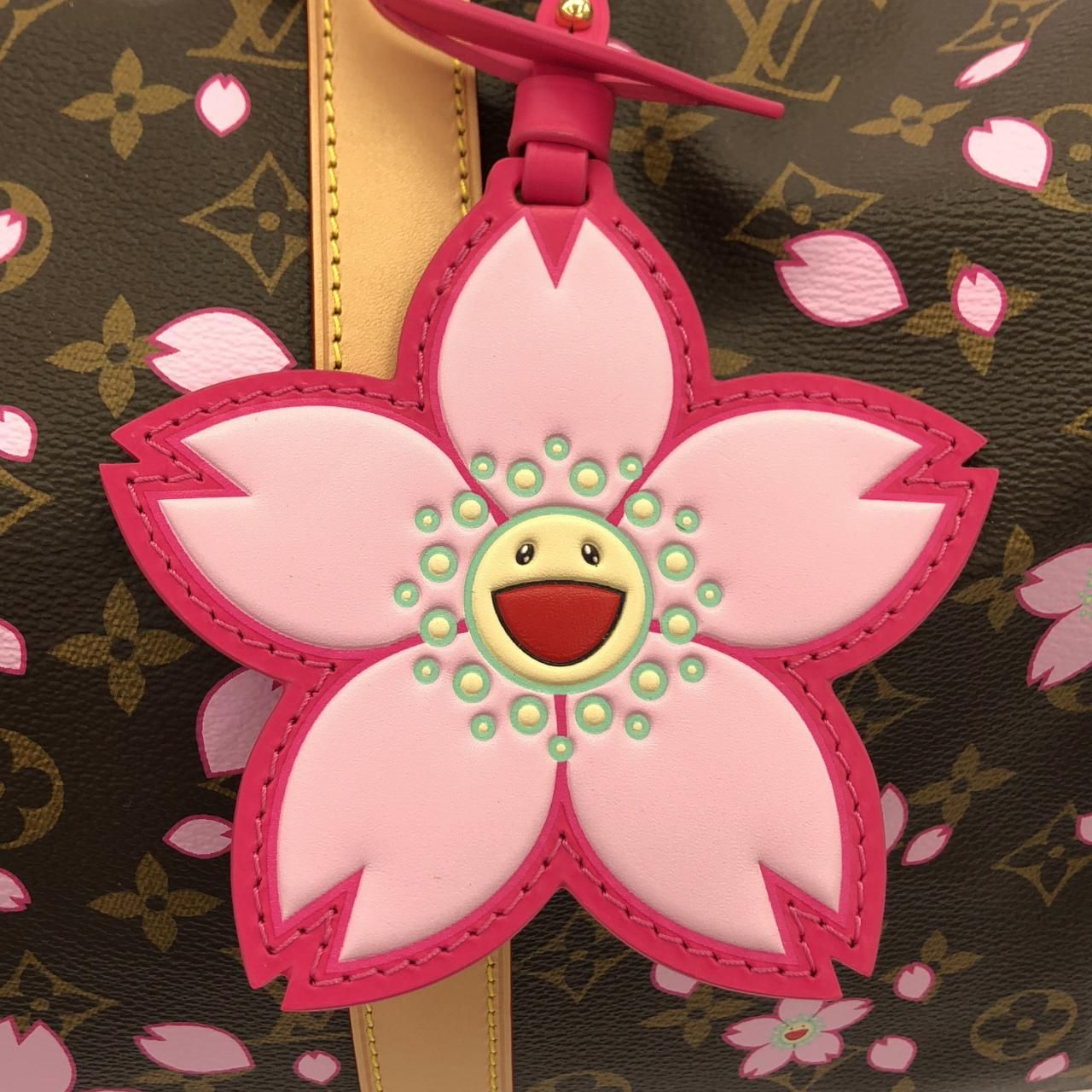 Louis Vuitton Monogram Cherry Blossom Keepall Bandouliere Boston — view 8