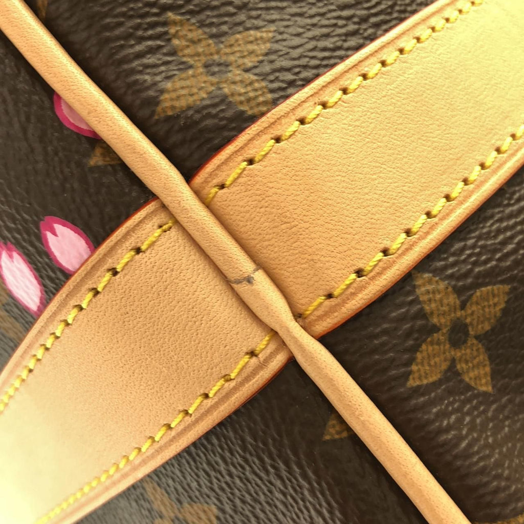 Louis Vuitton Monogram Cherry Blossom Keepall Bandouliere Boston — view 3