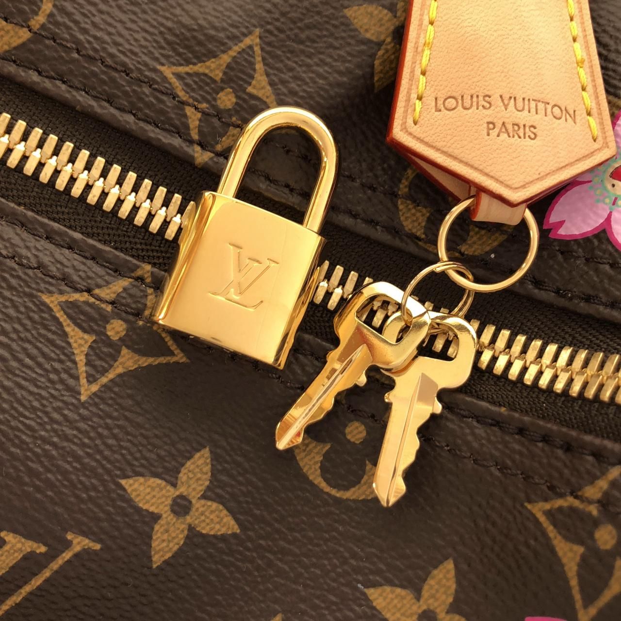Louis Vuitton Monogram Cherry Blossom Keepall Bandouliere Boston — view 4