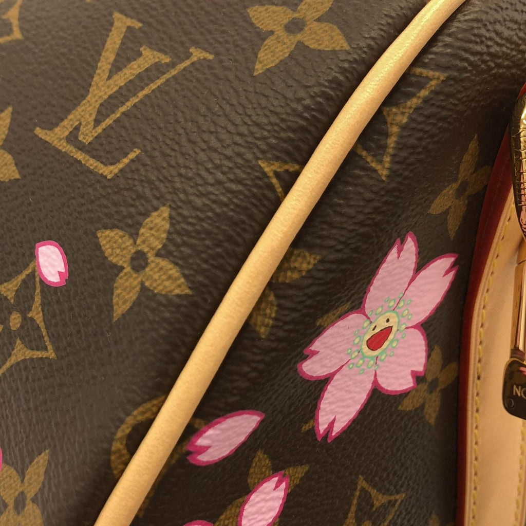 Louis Vuitton Monogram Cherry Blossom Keepall Bandouliere Boston — view 7