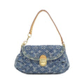 Louis Vuitton Vintage Monogram Denim Mini Pleaty Shoulder