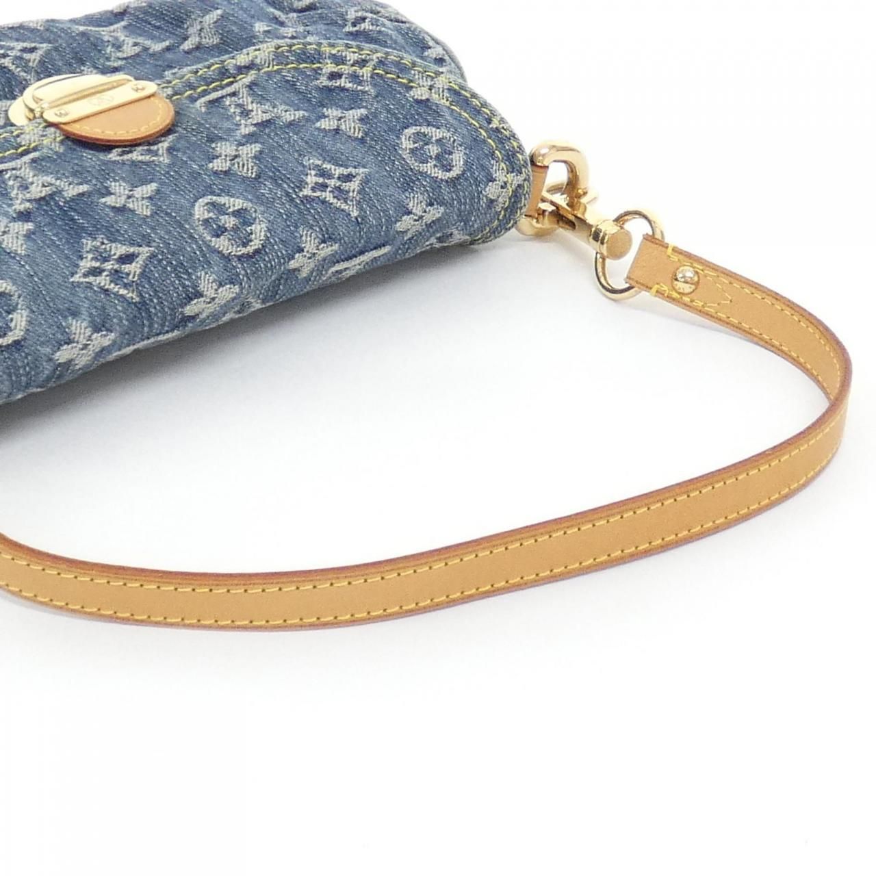 Louis Vuitton Vintage Monogram Denim Mini Pleaty Shoulder — view 5
