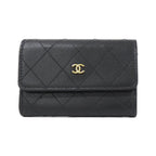 Chanel Card Case Card Holders Black