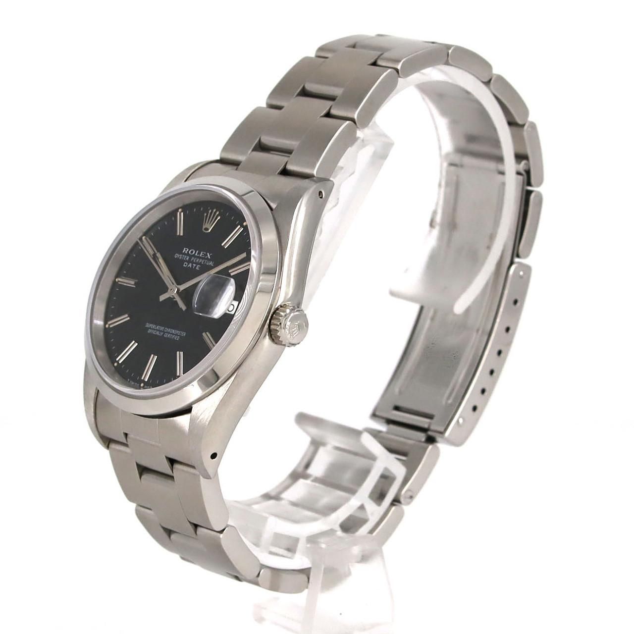 Rolex Oyster Perpetual Date SS Automatic Winding Number Watch — view 2