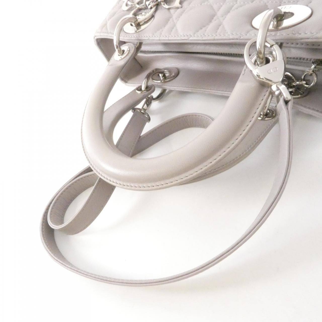 Dior Lady Bag Handbag Gray — view 8