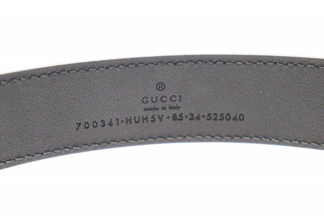 Gucci GG Marmont Belt 85 34 Leather Black All Over Pattern Aa — view 5