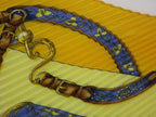Hermes Carre 90 Pleated Scarf Festival Yellow Silk — view 4