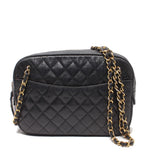 Chanel Chain Shoulder Bag Gold Quilted Lambskin