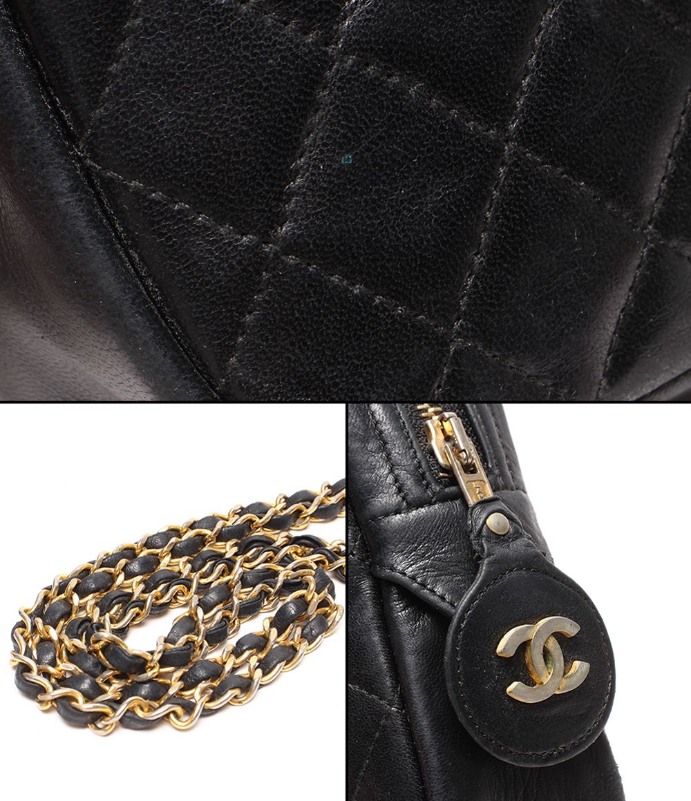 Chanel Chain Shoulder Bag Gold Quilted Lambskin — view 7