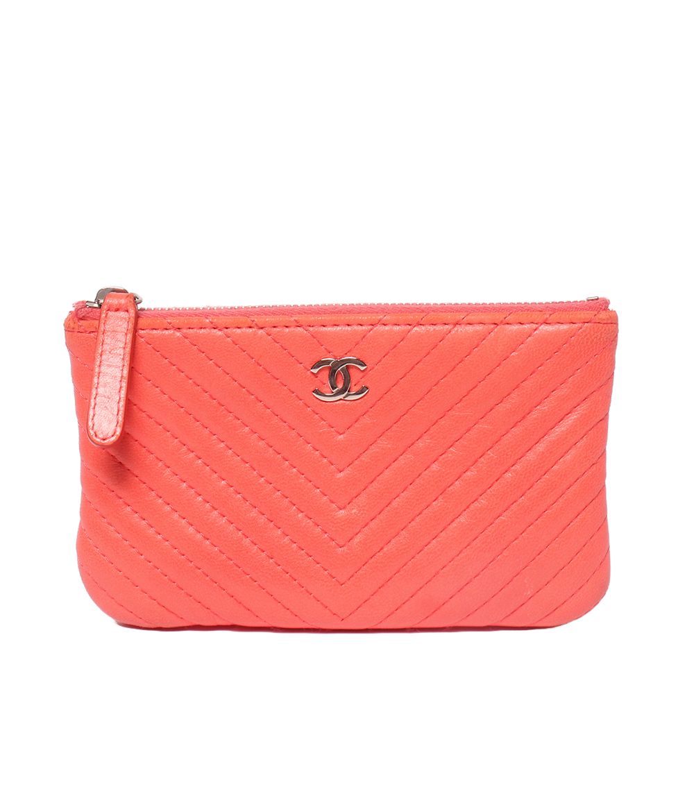 Chanel Pouch Stitch Silver