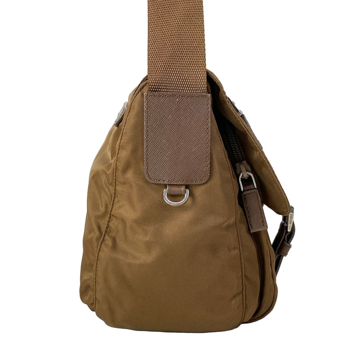 Prada Shoulder Bag Brown Leather — view 2