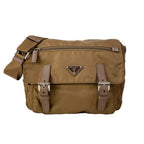 Prada Shoulder Bag Brown Leather